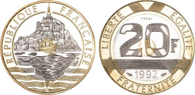 20 FRANCS
20 FRANCS mont Saint Michel
1992 V o - FDC 66 (FDC)
ESSAI - Rare !


G 871, F 403, F 1400, KM# 1008
 - BIMETALLIQUE - 
 ------------...