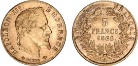 5 FRANCS OR
5 FRANCS or, Napoléon III tête laurée
1866 A - SUP 50 (SUP-)



G 1002, F 502, KM# 803
PARIS - OR - 
 ----------------------------...