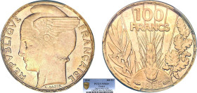 100 FRANCS OR
100 FRANCS or, "Bazor"
1935 - FDC 64 (FDC)
Très Rare !! - PCGS MS64+


G 1148, F 554, KM# 880, Fr# 598
 - OR - 
 ---------------...