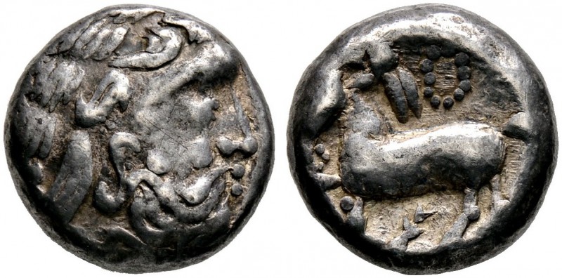 Ostkelten. Tetradrachme, Typ Philipp II. von Makedonien-Eselsohr 3. Jh. v.Chr. S...