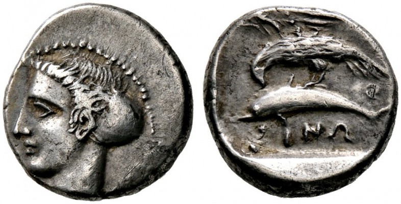 Paphlagonia. Sinope. Drachme ca. 333-306 v. Chr. Kopf der Sinope nach links, dav...