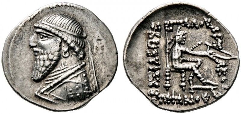 Persia. Arsakiden (Parther). Mithradates II. 123-88 v. Chr. Drachme -Rhagae-. Bü...