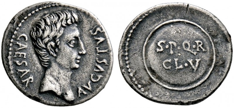 Kaiserzeit. Augustus 27 v. Chr. -14 n. Chr.. Denar 19/18 v.Chr. -unbestimmte spa...