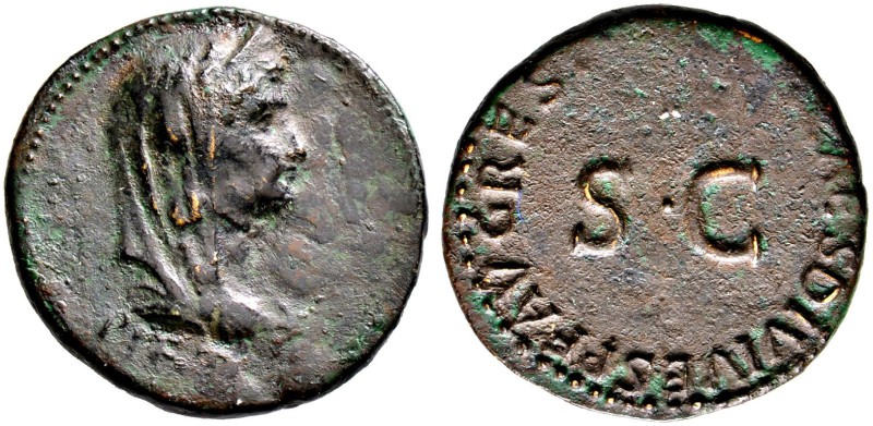 Kaiserzeit. Livia 14-19, Gemahlin des Augustus, Mutter des Tiberius. Dupondius (...