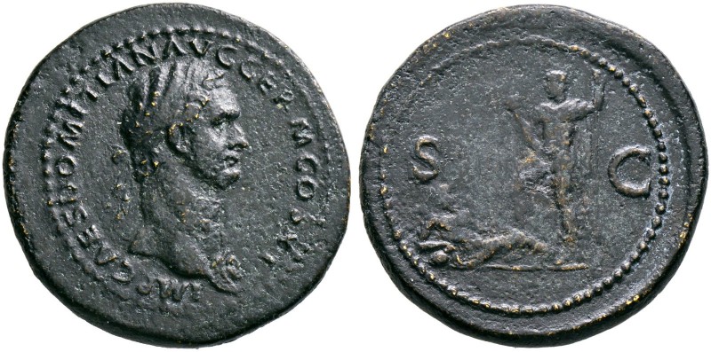 Kaiserzeit. Domitianus (ab 81 Augustus) 69-96. Sesterz 85 -Rom-. IMP CAES DOMITI...