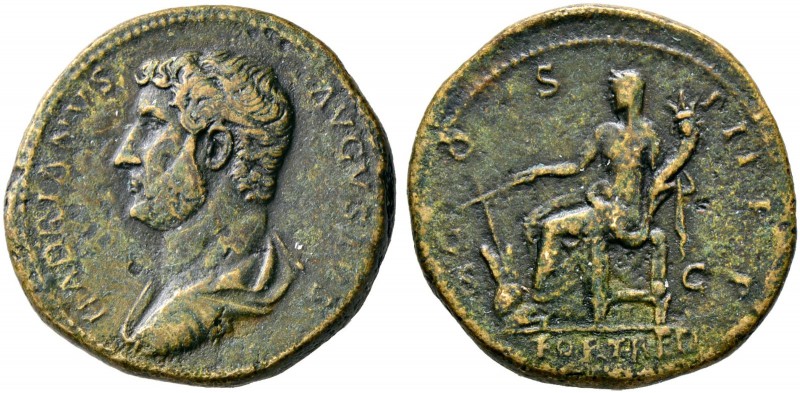 Kaiserzeit. Hadrianus 117-138. Sesterz 132/134 -Rom-. HADRIANVS AVGVSTVS. Bloße ...