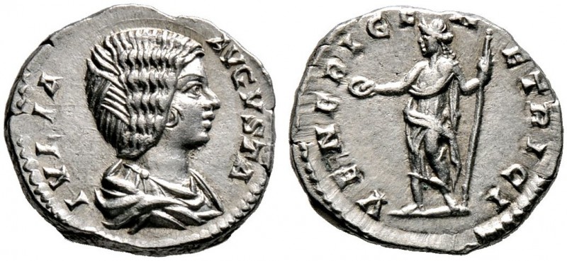 Kaiserzeit. Julia Domna 193-217, Gemahlin des Septimius Severus. Denar 211/217 -...