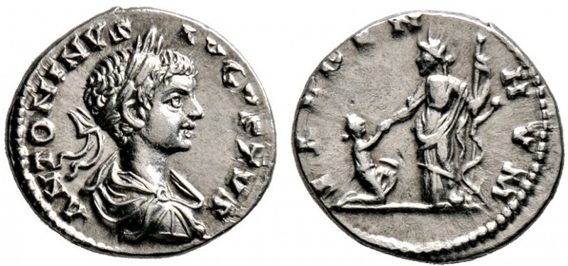 Kaiserzeit. Caracalla 198-217. Denar 200/201 -Laodicea ad Mare-. ANTONIVS AVGVST...