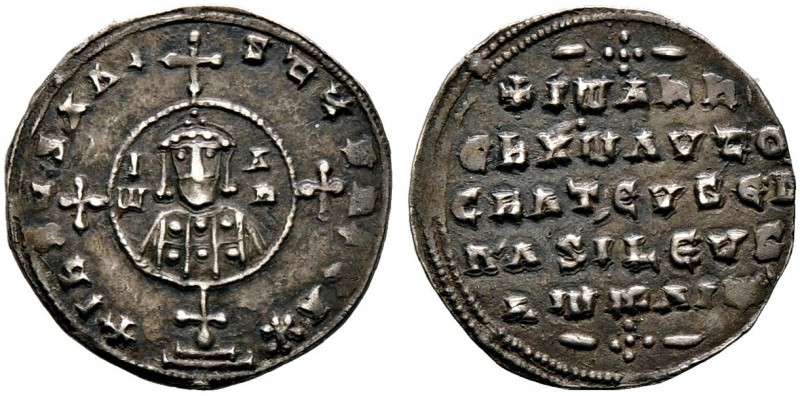 Johannes I. Tzimiskes 969-976. Miliaresion -Constantinopolis-. Stufenkreuz mit C...