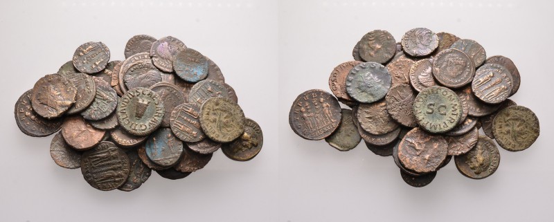39 Stücke: Kupfermünzen, etwas Soldatenkaiser (geringhaltige Antoniniane) und zu...