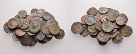 39 Stücke: Kupfermünzen, etwas Soldatenkaiser (geringhaltige Antoniniane) und zumeist Zeit Constantin der Große sowie ein Quadrans des Claudius.
 ger...