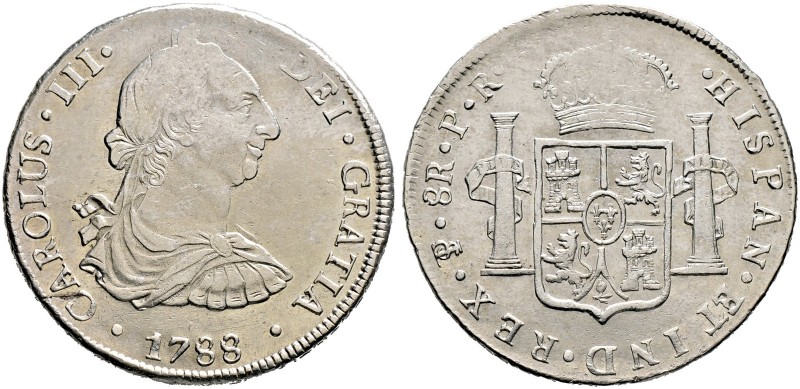 Bolivien. unter spanischer Herrschaft. 8 Reales 1788 -Potosi-. KM 55, CCT 895.
...