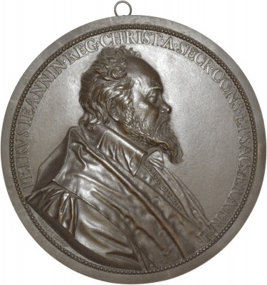 Frankreich-Königreich. Louis XIII. 1610-1643. Einseitiges Bronzegussmedaillon 16...