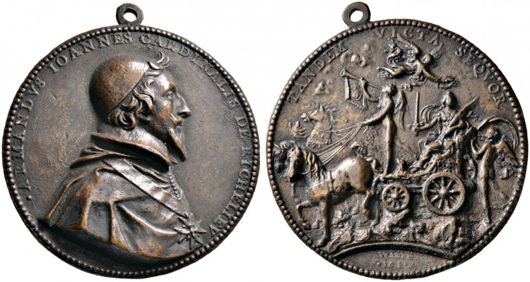 Frankreich-Königreich. Louis XIII. 1610-1643. Tragbare Bronzegussmedaille 1630 v...
