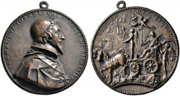 Frankreich-Königreich. Louis XIII. 1610-1643. Tragbare Bronzegussmedaille 1630 von J. Warin, auf Armand-Jean du Pleiss, Kardinal Richelieu (1585-1642)...
