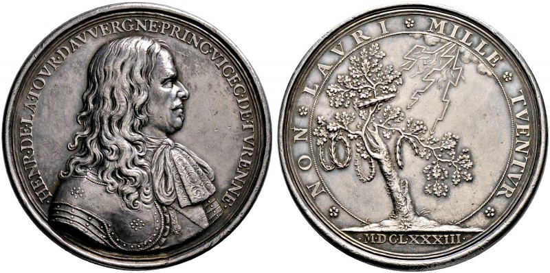 Frankreich-Königreich. Louis XIV. 1643-1715. Silbermedaille 1683 von T. Bernard,...