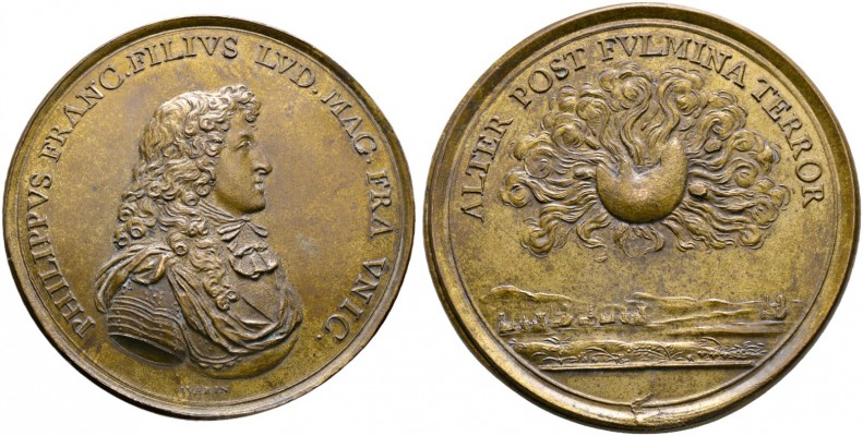 Frankreich-Königreich. Louis XIV. 1643-1715. Bronzemedaille o.J. von Warin, auf ...