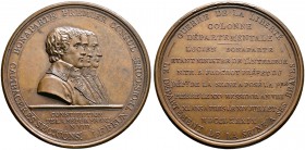 Frankreich-Königreich. Bonaparte, 1. Konsul 1799-1804. Bronzemedaille AN VIII (1800) von Gatteaux, auf die Errichtung der Ehrensäule im Département de...