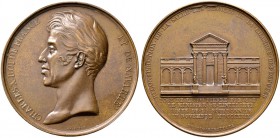 Frankreich-Königreich. Charles X. 1824-1830. Bronzemedaille 1829 von Gayrard, auf die Rekonstruktion des Sitzungssaales der Abgeordneten­kammer. Büste...