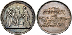 Griechenland. Otto von Bayern 1832-1862. Silbermedaille 1836 von Neuss, auf die Rückkehr des bayerischen Königs (seines Bruders Ludwig) von Griechenla...