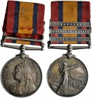Großbritannien. Victoria 1837-1901. Tragbare, silberne "Südafrika-Medaille der Königin" o.J. (1899-1902) von G.W. de Saulles, für die Teilnahme am Zwe...