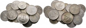 20 Stücke: MEXIKO. Silbermünzen aus dem Zeitraum 1872-1972.
 sehr schön, vorzüglich