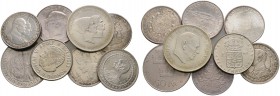 34 Stücke: SKANDINAVIEN - Silbermünzen aus dem Zeitraum 1892-1975.
 zumeist vorzüglich