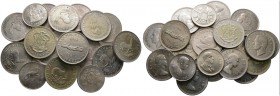 20 Stücke: SÜDAFRIKA - Silbermünzen. Crown 1947, 1948 (3x), 1949, 1951, 1952, 1953 (2x), 1956-1958, 1960 (2x), 1961, 1963 und 1964 sowie 1 Rand 1967, ...