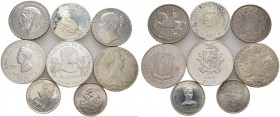 106 Stücke: Alle Welt - Silbermünzen aus dem Zeitraum 1850-1980. Dabei u.a. ÄGYPTEN, BARBADOS, BULGARIEN, ETHIOPIEN, GROSSBRITANNIEN, INDONESIEN, ISRA...