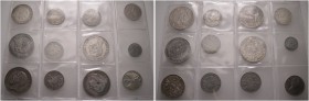 Ca. 190 Stücke: Prägungen des 19. und 20. Jahrhunderts von diversen Ländern in Silber, Cu/Ni und Kupfer/Bronze sowie diverse Silbermünzen des Deutsche...