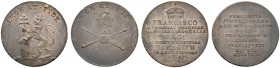 Haus Habsburg. Franz II. 1792-1806. Lot (2 Stücke): Jetonartige Silbermedaillen 1792 auf die Huldigung zu Wien. Löwe / Schrift (20 mm, 2,17g, Slg. Mon...