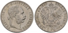 Haus Österreich. Franz Josef I., Kaiser von Österreich 1848-1916. Doppelgulden 1892 -Wien-. Her. 521, J. 343.
 minimale Kratzer, vorzüglich