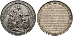 Haus Österreich. Franz Josef I., Kaiser von Österreich 1848-1916. Silbermedaille 1856 von K. Radnitzky, auf die Aufforderung des Kaisers an die Kirche...
