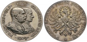 Haus Österreich. Franz Josef I., Kaiser von Österreich 1848-1916. Silbermedaille 1909 von R. Neuberger und J. Prinz, auf die Feier zum 100. Jahrestag ...