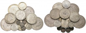 Lots. Ca. 300 Stücke: Prägungen aus dem Zeitraum 19./20. Jh. (zumeist) in Silber, Billon und Kupfer. Dabei viel Franz Josef in Silber (1 Krone, 2 Kron...