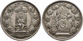 Bamberg, Bistum. Sedisvakanz 1795. Silbermedaille 1795 von P.P. (Verwendung der Vorderseite der Medaille 1746) und J.P. Werner. Kaiser Heinrich II. mi...