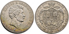Braunschweig-Wolfenbüttel. Wilhelm 1831-1884. Doppelter Vereinstaler 1855 B. AKS 73, J. 251, Thun 119, Kahnt 157.
 leichte Tönung, kleine Kratzer, vo...