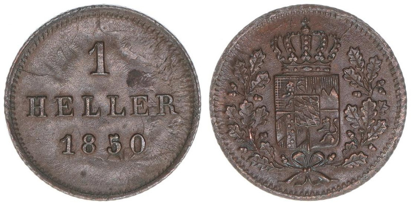 Maximilian II. Joseph 1848-1864
Bayern. Heller, 1850. 0,66g
AKS 162
vz