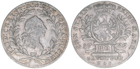 Friedrich Christian 1763-1769
Brandenburg Bayreuth. 10 Kreuzer, 1766. 3,75g
Cr.60a
ss
