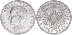 Otto 1886-1913
Bayern. 5 Mark, 1900 D. 27,61g
J.46
ss