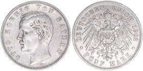 Otto 1886-1913
Bayern. 5 Mark, 1902 D. 27,70g
J.46
ss