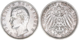 Otto 1886-1913
Bayern. 3 Mark, 1908 D. 16,55g
J.47
ss/vz