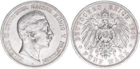 Wilhelm II. 1888-1918
Preussen. 5 Mark, 1900 A. 27,63g
J.104
ss