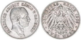 Friedrich August III. 1904-1918
Sachsen. 2 Mark, 1905 E. 11,04g
J.134
ss