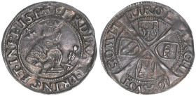 Ferdinand I. 1521-1564
6 Kreuzer, ohne Jahr. Hall
2,86g
MT 89
vz