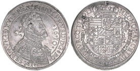 Rudolph II. 1576-1608
Taler, 1610. Hall
28,67g
Dav.3007
Rf.
ss/vz