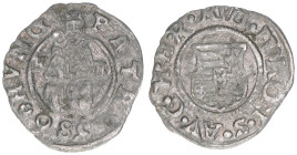 Rudolph II. 1576-1608
Denar, 1586 KB. Kremnitz
0,39g
ss+