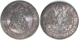 Leopold I. 1658-1705
Doppeltaler, ohne Jahr. Hall
57,38g
MT 708
vz/stfr