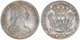 Maria Theresia 1740-1780
6 Kreuzer, 1743. selten
Hall
3,43g
MT 924
vz/stfr