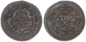 Maria Theresia 1740-1780
1/2 Soldo, 1763. für Görz
Hall
1,24g
MT 1255
vz